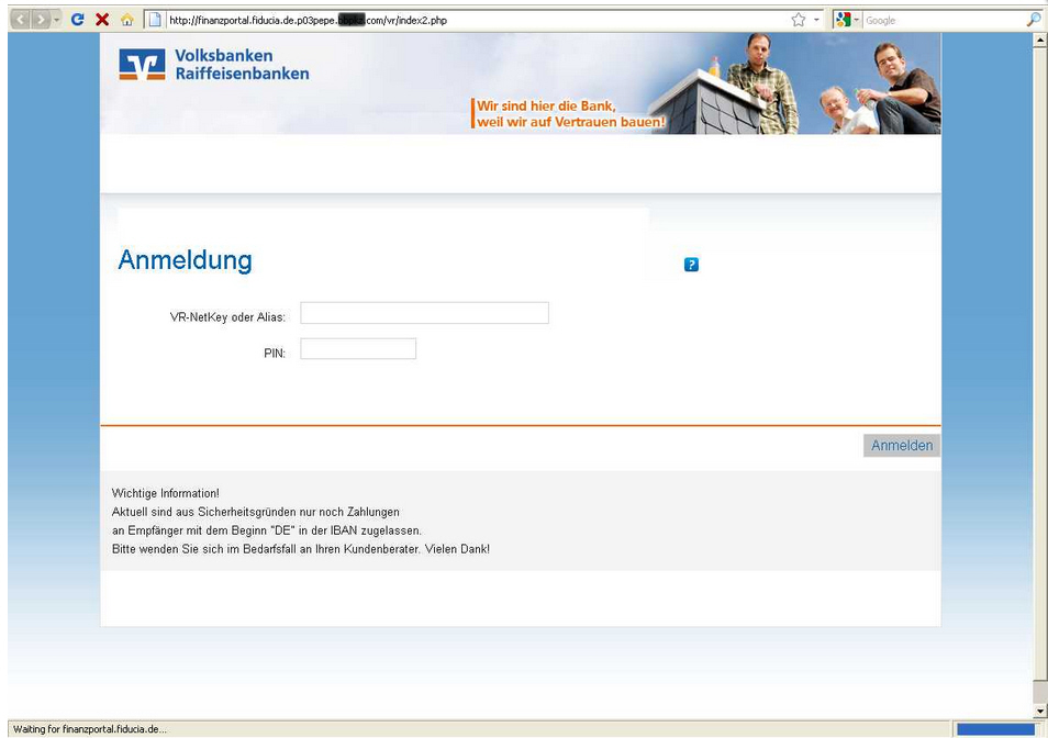 Phishing-Mail Volksbanken Raiffeisenbanken Phishing-Mail Volksbanken Raiffeisenbanken